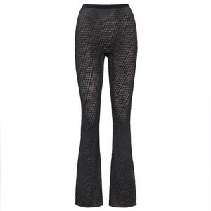 SKIMS Black and Gray Patterned Pants